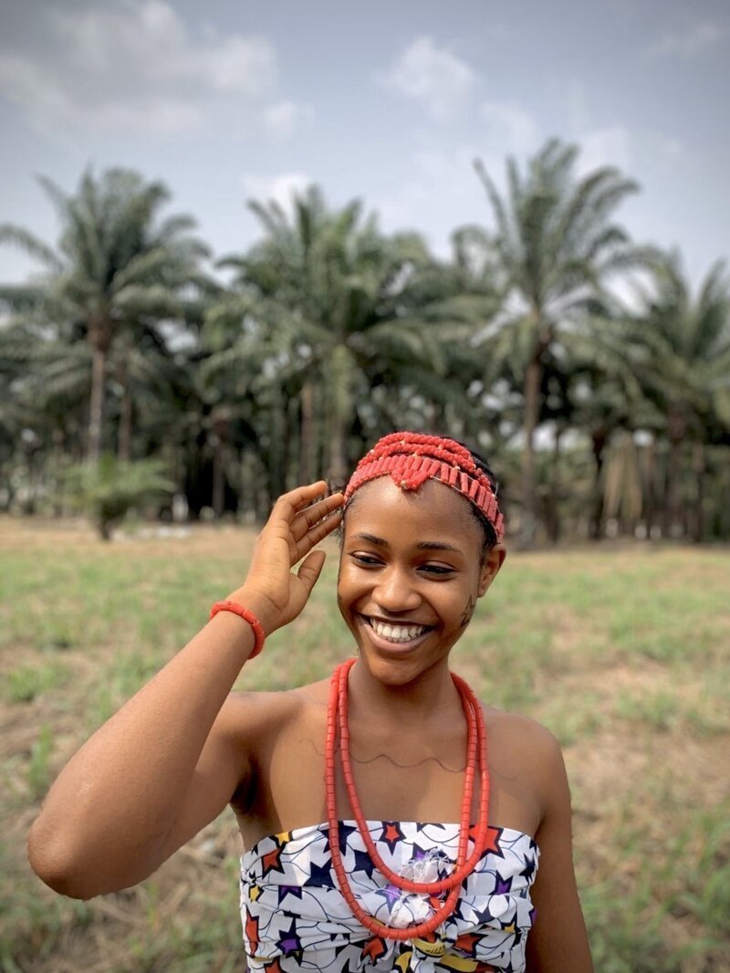 Amarachi performing traditional Igbo dance