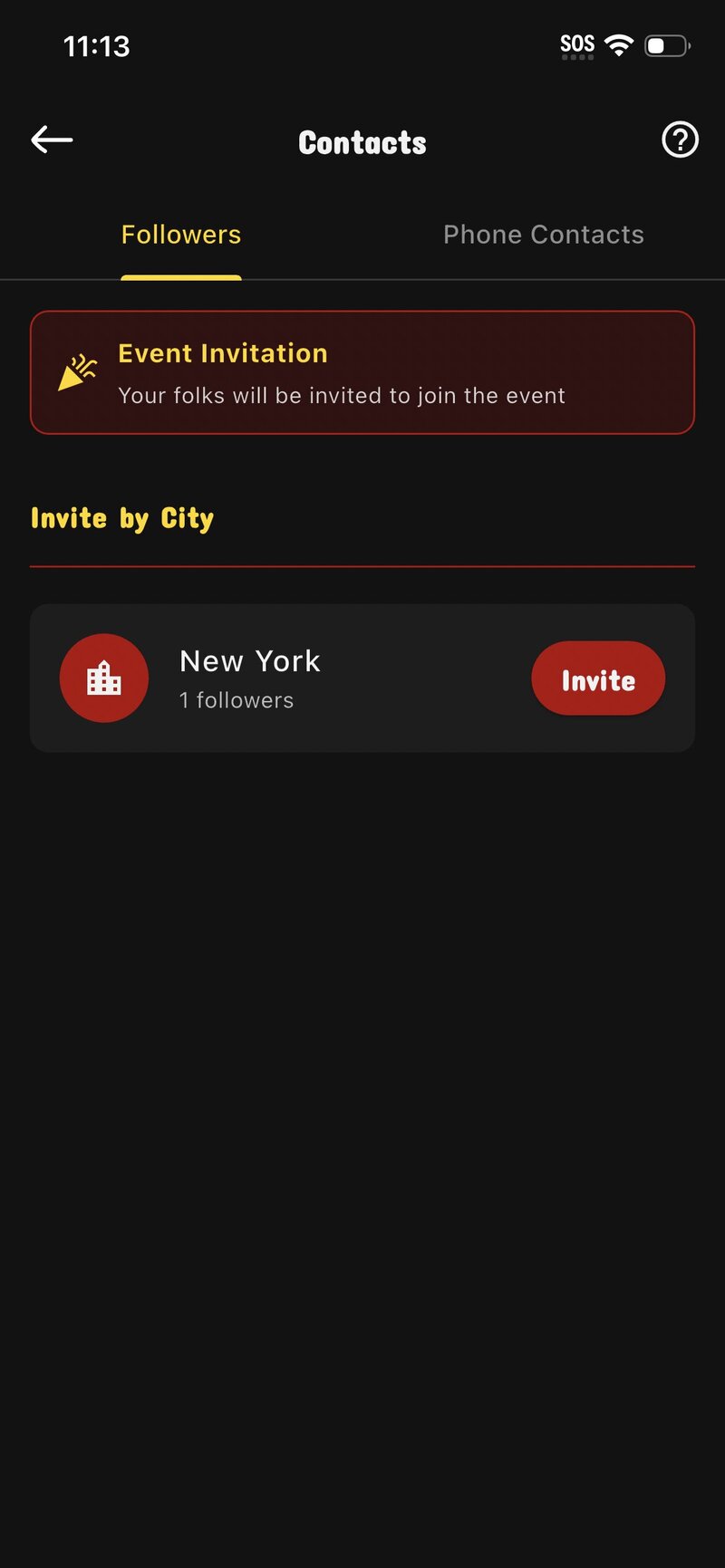 Invite your followers to events