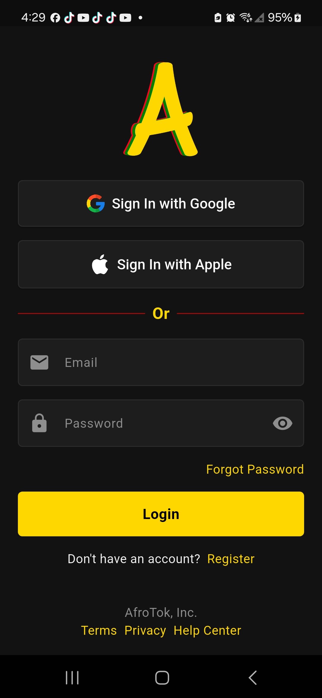 Login Screen