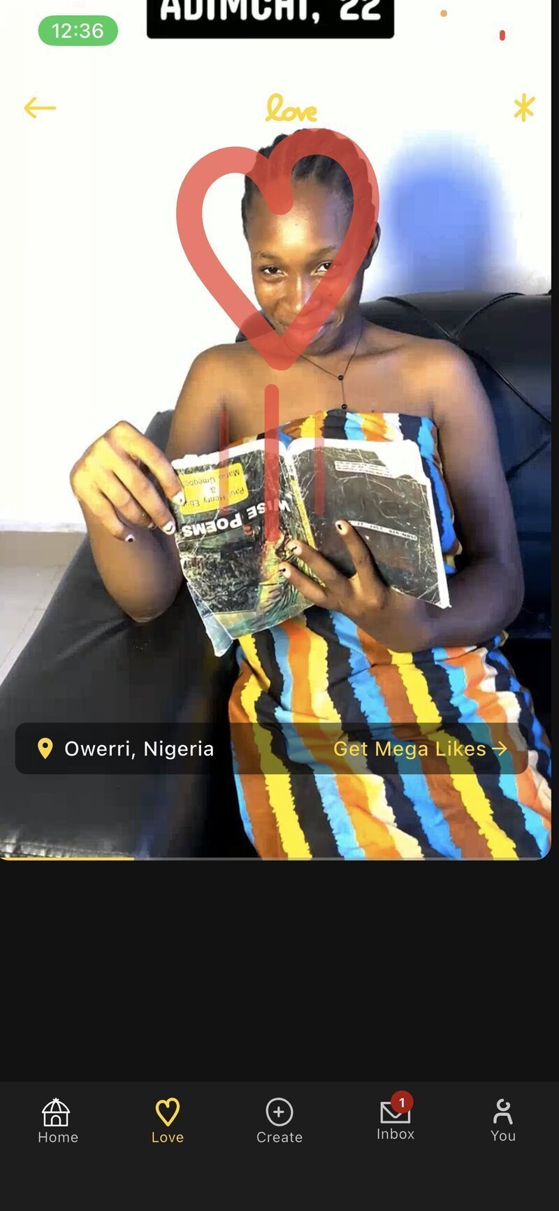 Swipe up to send coins to singles