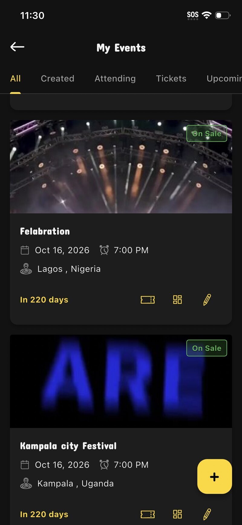 Manage events in one place