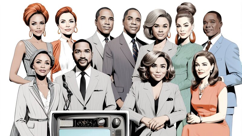 Creators filming a sitcom scene